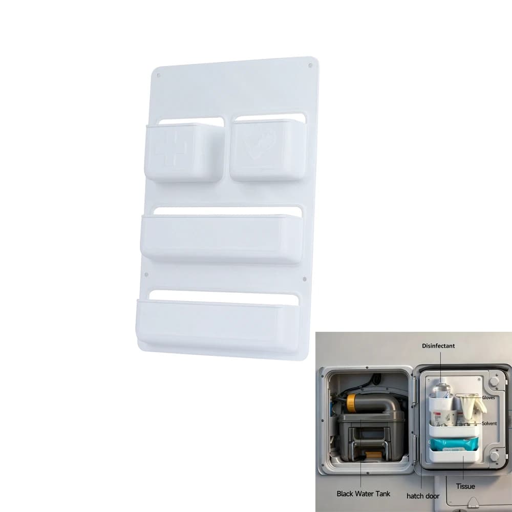 Kassett box for camper box, white plastic inner box for campers