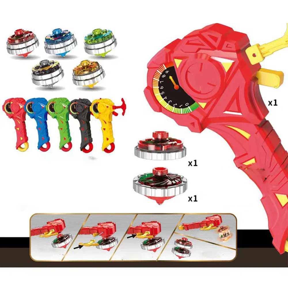 Children's League Spinning Multiple Game Gyroscope Toys Magic Combination Pull rope Cold Light Giroscope Festival Birthday Gifts Children