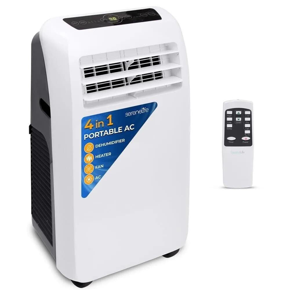 Condizionatore d'aria portatile da 12.000 BTU, raffreddamento e riscaldamento, deumidificatore, ventilatore A/C + telecomando