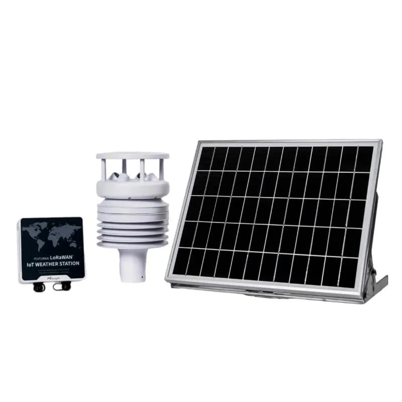 Stazione Meteorologica Wireless Milesight con Sensore Multiplo, Pannello Solare e Controller Lorawan