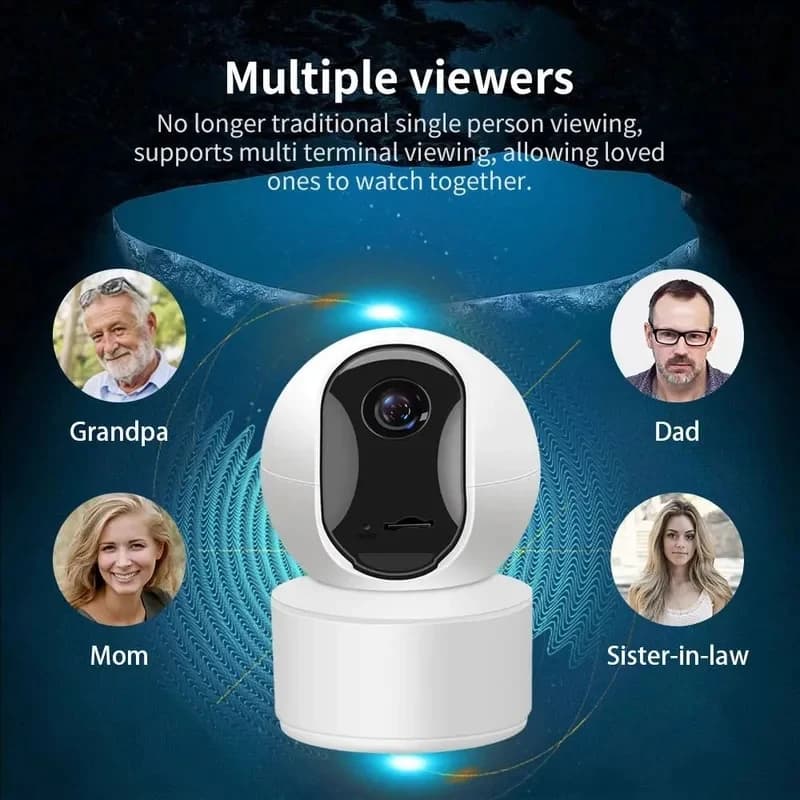 Nuovo Modello 2026 Telecamera di Sicurezza WiFi PTZ 8MP 4K per Interni con Zoom Digitale 10X, Tracciamento Automatico AI, Monitor per Bambini CCTV