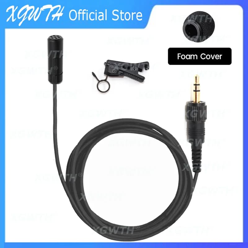 Microfono lavalier da bavero ECM7 Tie Clip Mic per Sony UTX V1 D21 D11 UWP per sistema di trasmettitore wireless Sennheiser Spina da 3,5 mm