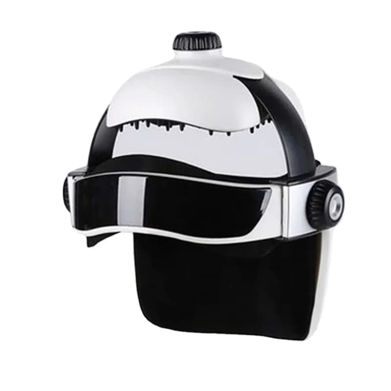 Cyber Electric Hot Head Massage Helmet Neck Massage Music Eye Muscle Stimulator Health Care for Relaxation and Stress Relief