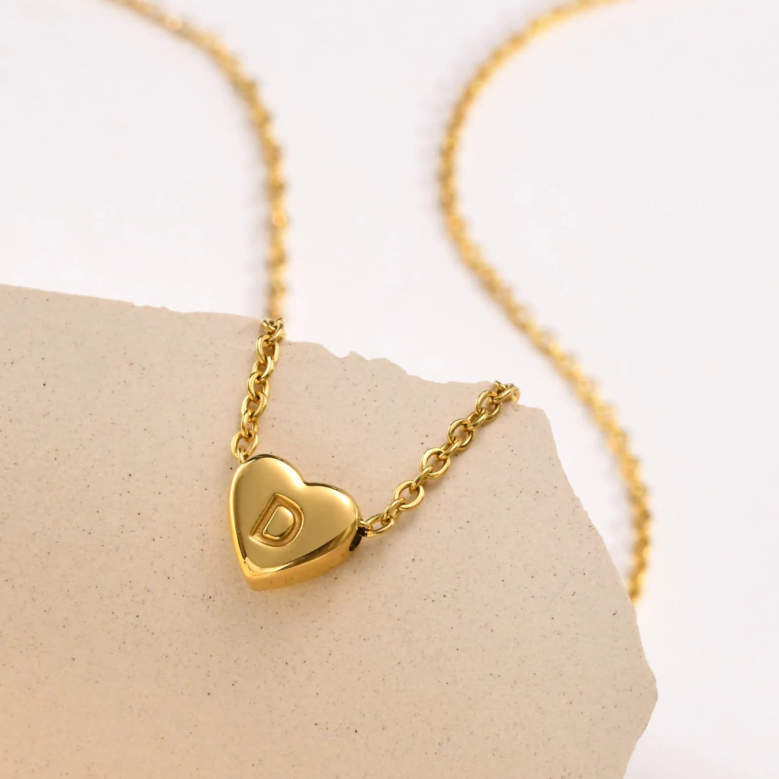 Tiny A-Z Initial Necklaces for Women, Letter Chains Choker Young Girls Gift Jewelry, Gold Color Stainless Steel collar femenino