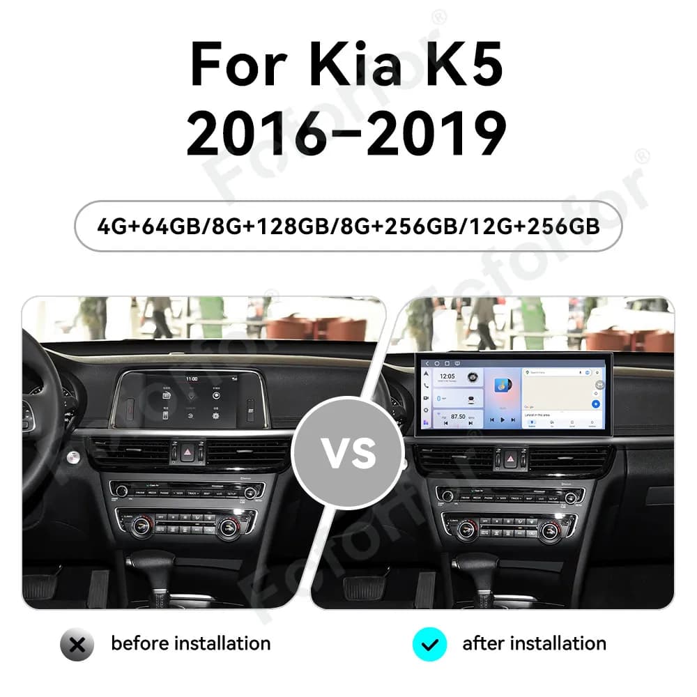 Per Kia K5 2016–2019 Lettore Multimediale per Auto con Schermo Verticale Tesla da 15,8 Pollici, GPS, Radio, CarPlay, Android Auto, DSP, 4G LTE