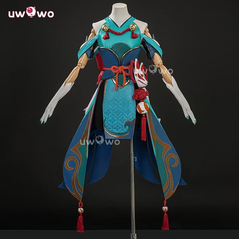 UWOWO Collab Series: Kirikoo Cosplay Game Kirikoo Leather Yokai Cosplay Cosutme XS-2XL With Mask Halloween Costume
