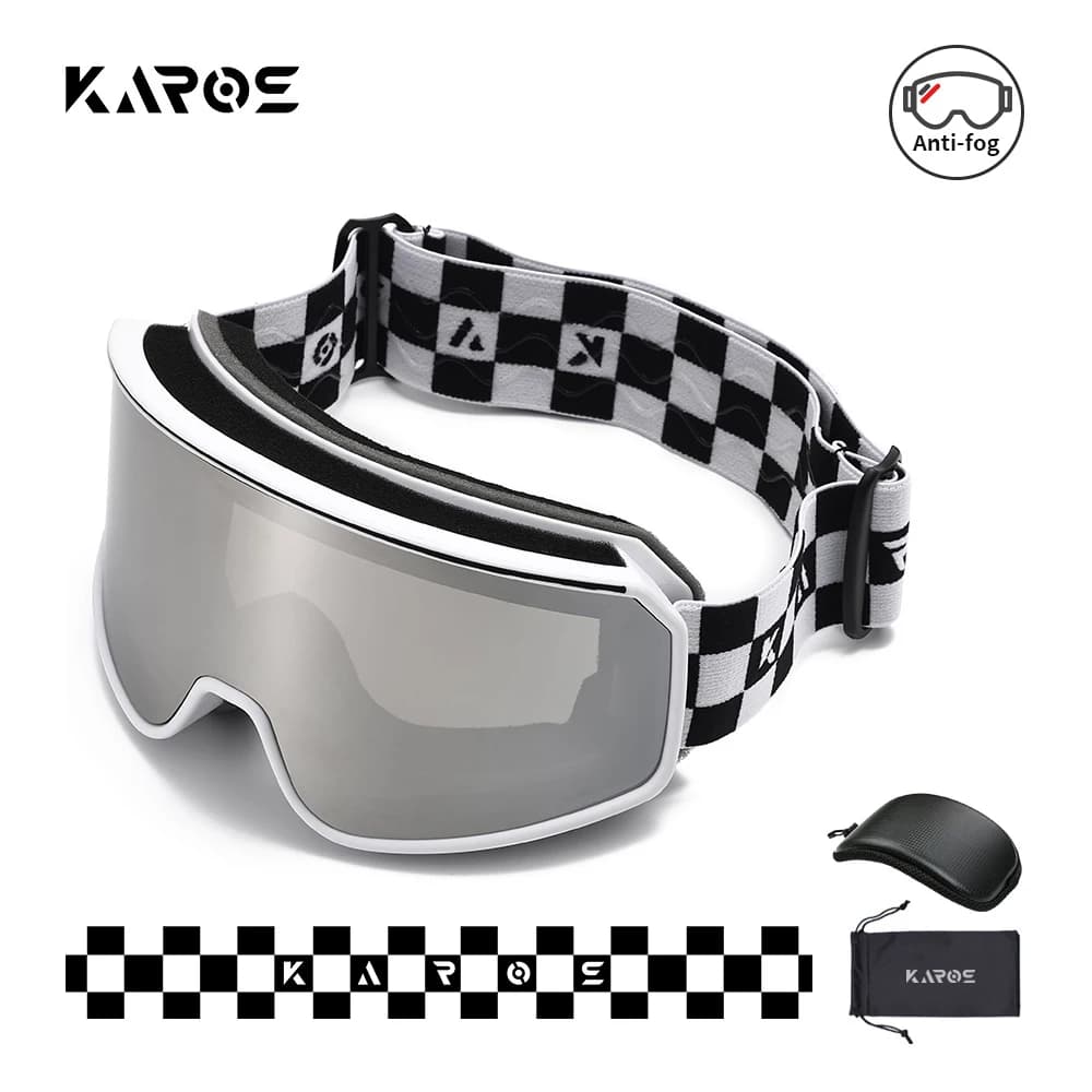Karos New Ski Goggles Double Layer Anti-Fog Windproof UV400 Glasses Winter Snowboard Snowmobile Skiing Sports Eyewear Gift