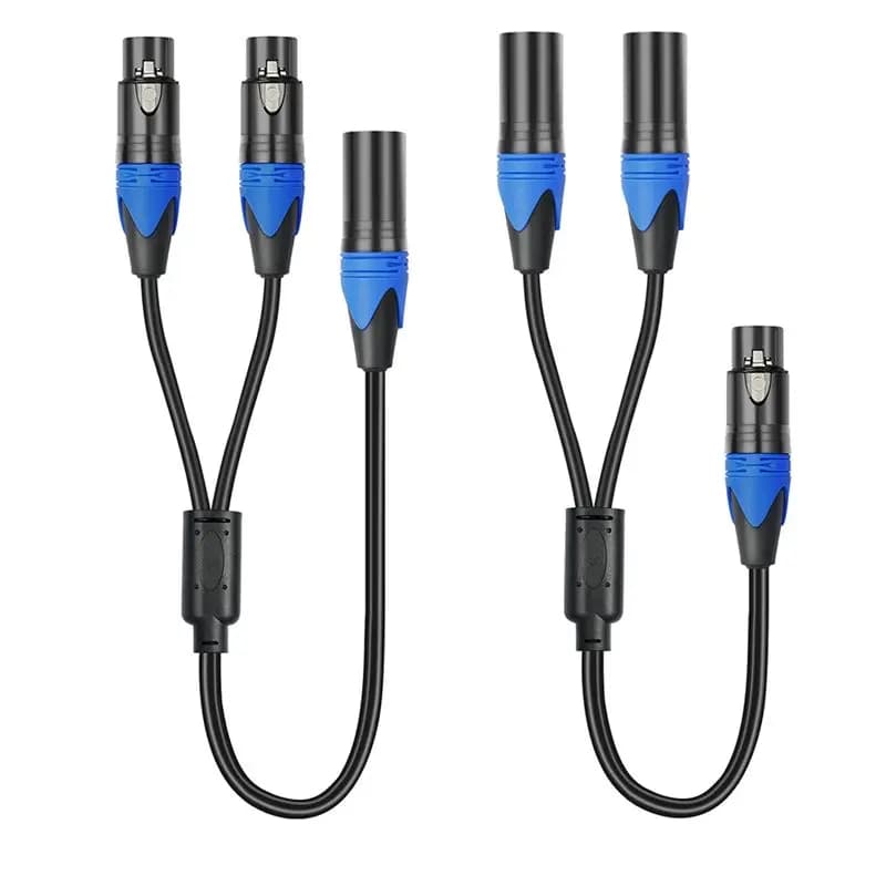 【In Offerta】Cavo Splitter XLR da 50 cm, 1 XLR Maschio a 2 XLR Femmina, Cavo Splitter per Microfono per Amplificatore e Mixer