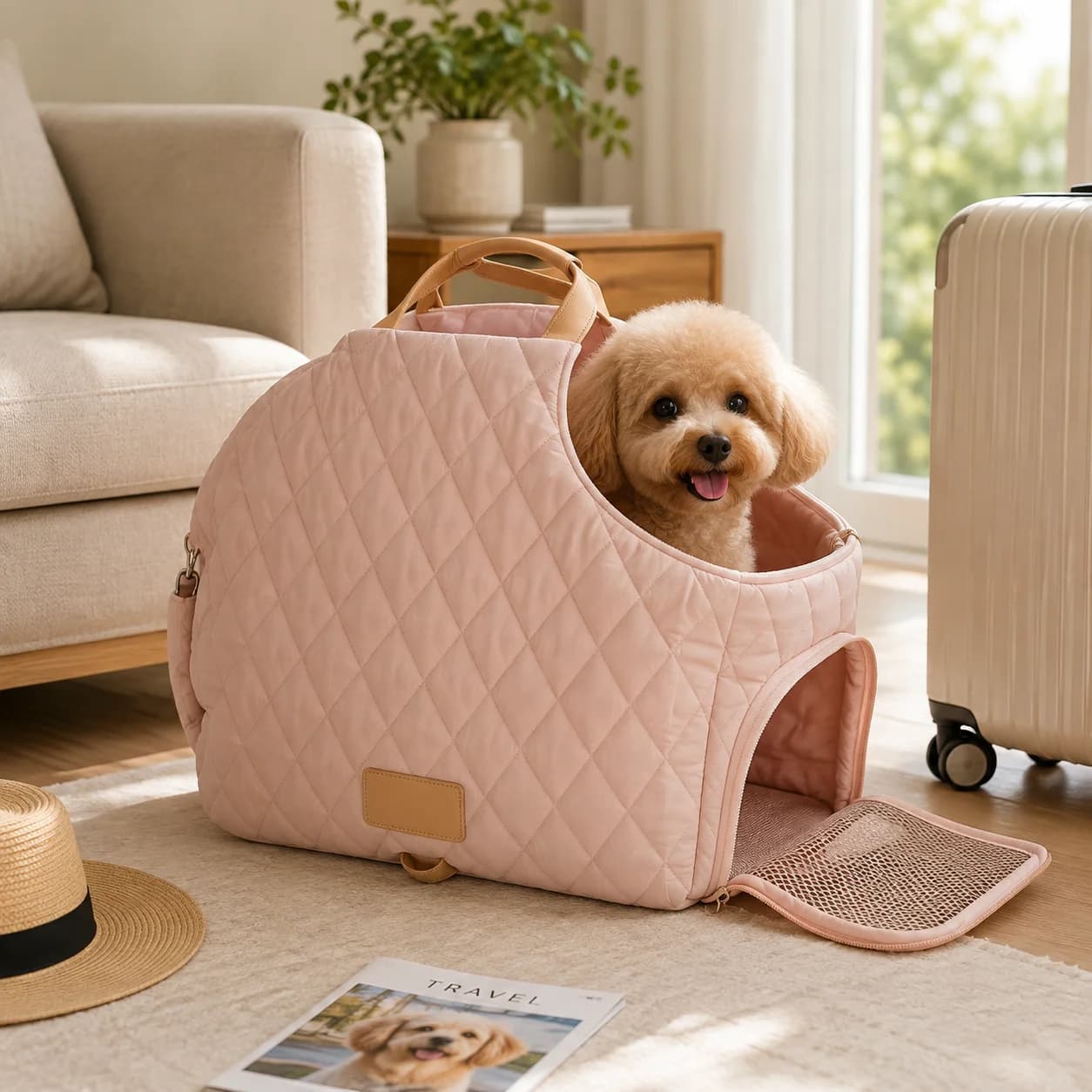 Portable Foldable Pet Carrier Bag Cat Dog Travel Shoulder Handbag Breathable Soft Small Pets Carrying Tote