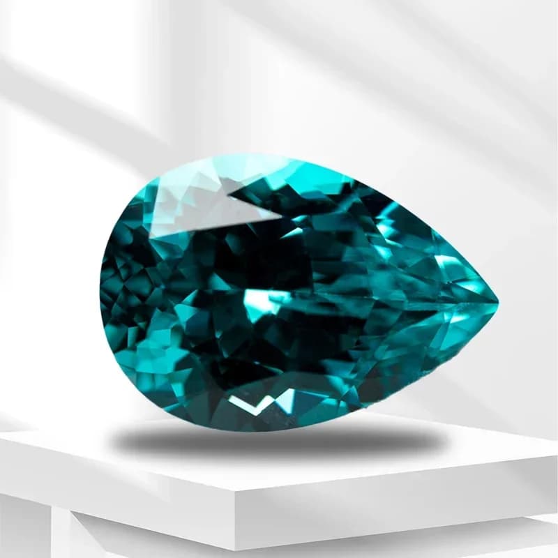 Lab Grown Paraiba Top Quality Pear Shape Gemstone for Charms Diy Jewelry Making Earrings Materials Selectable AGL Certifica