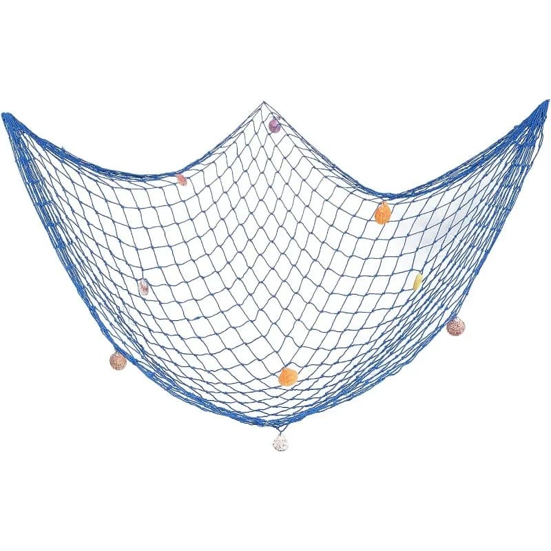 1PC 79x40 pollici decorazione decorativa della parete della rete da pesca con decorazioni a tema della spiaggia di conchiglie per la camera da letto della casa del partito in stile mediterraneo