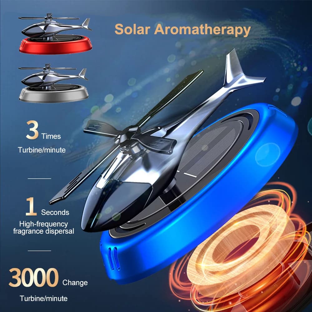 Deodorant for Auto Solar Helicopter Auto aromatherapy sunlight energy rotation Auto inside fragrance diffuser ornaments of aromas for Auto