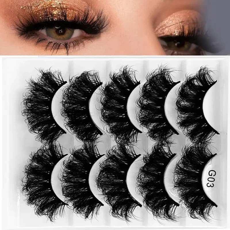 Wholesale electronist that I am, I immediately fell in love with the technique of the electric eye! 5 pairs of fake hand-made 8D eyelashes, which create an attractive effect