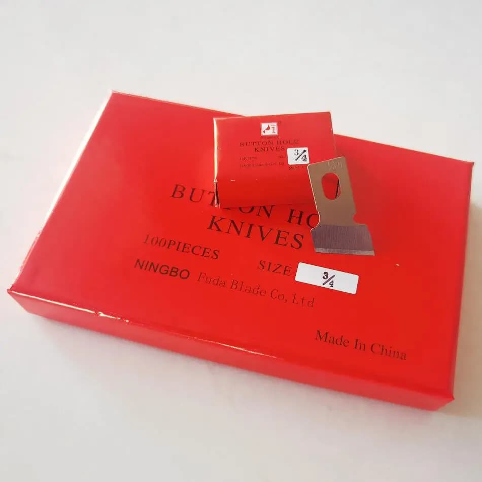 Pezzi di ricambio per coltelli porta bottoni a punto annodato da 100 pezzi per JUKI LBH-781,1790; Parti per cucire macchine Brother LH4-B814, HE-800A