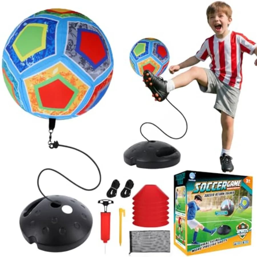 Interactive Children's Soccer Toy 3-12 Years - Bouncy Soccer Game with Material Blue and Red - 2-in-1 for Interior and Exterior