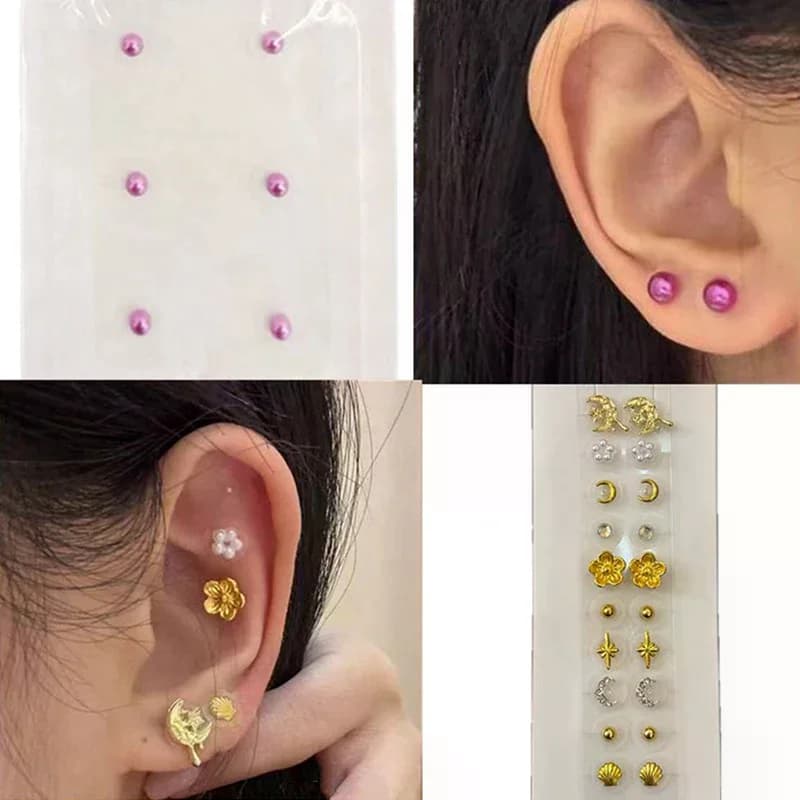 Wall stickers for Pearl Flower Shape Earrings, Earrings, Massage, Acupuncture, Earrings Patch