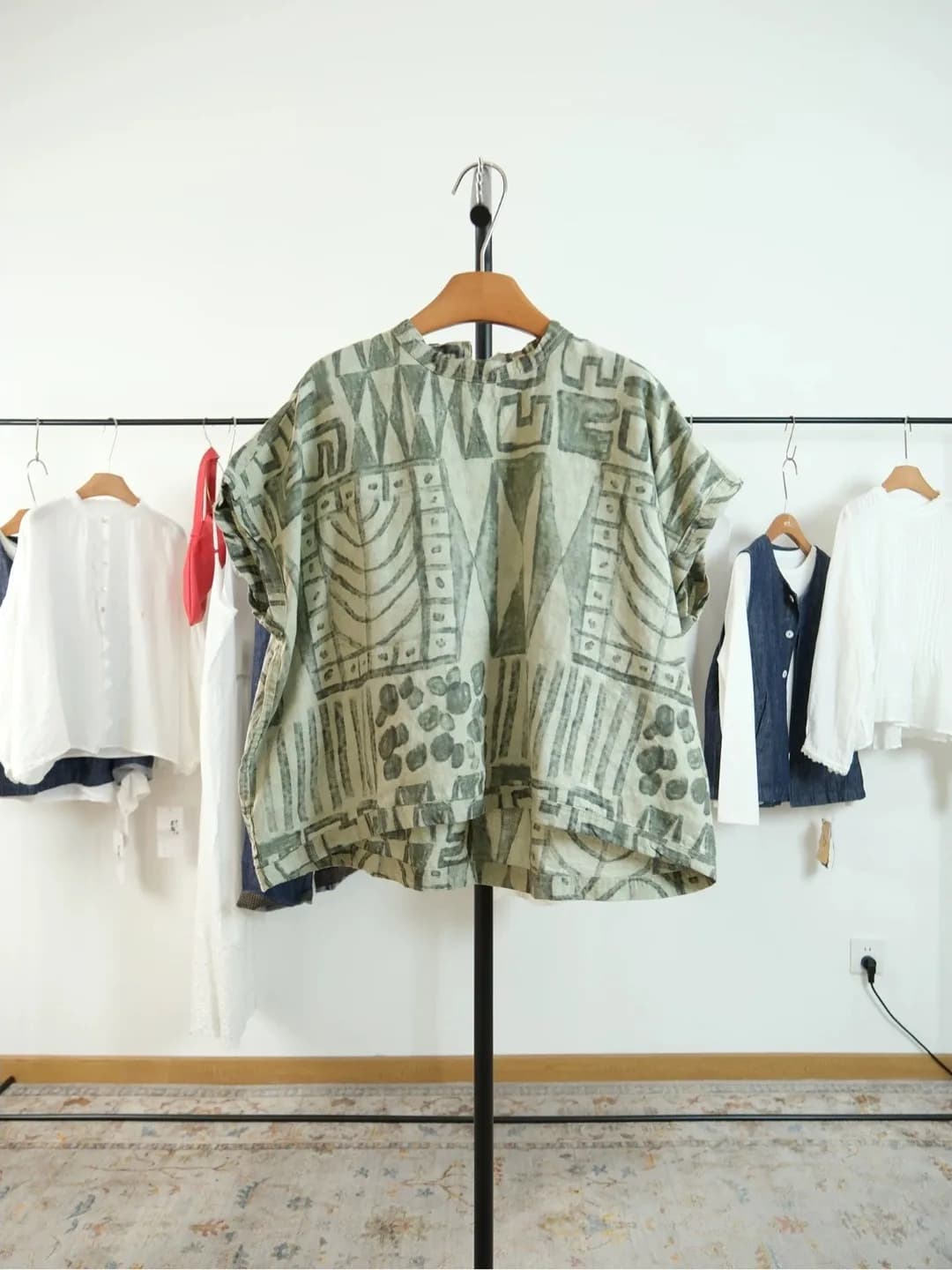 Women's Summer Fashion Print Loose Casual Linen Short Sleeve Top Ladies' Casual Wear Comfortable Breathable Short Sleeve T-shirt