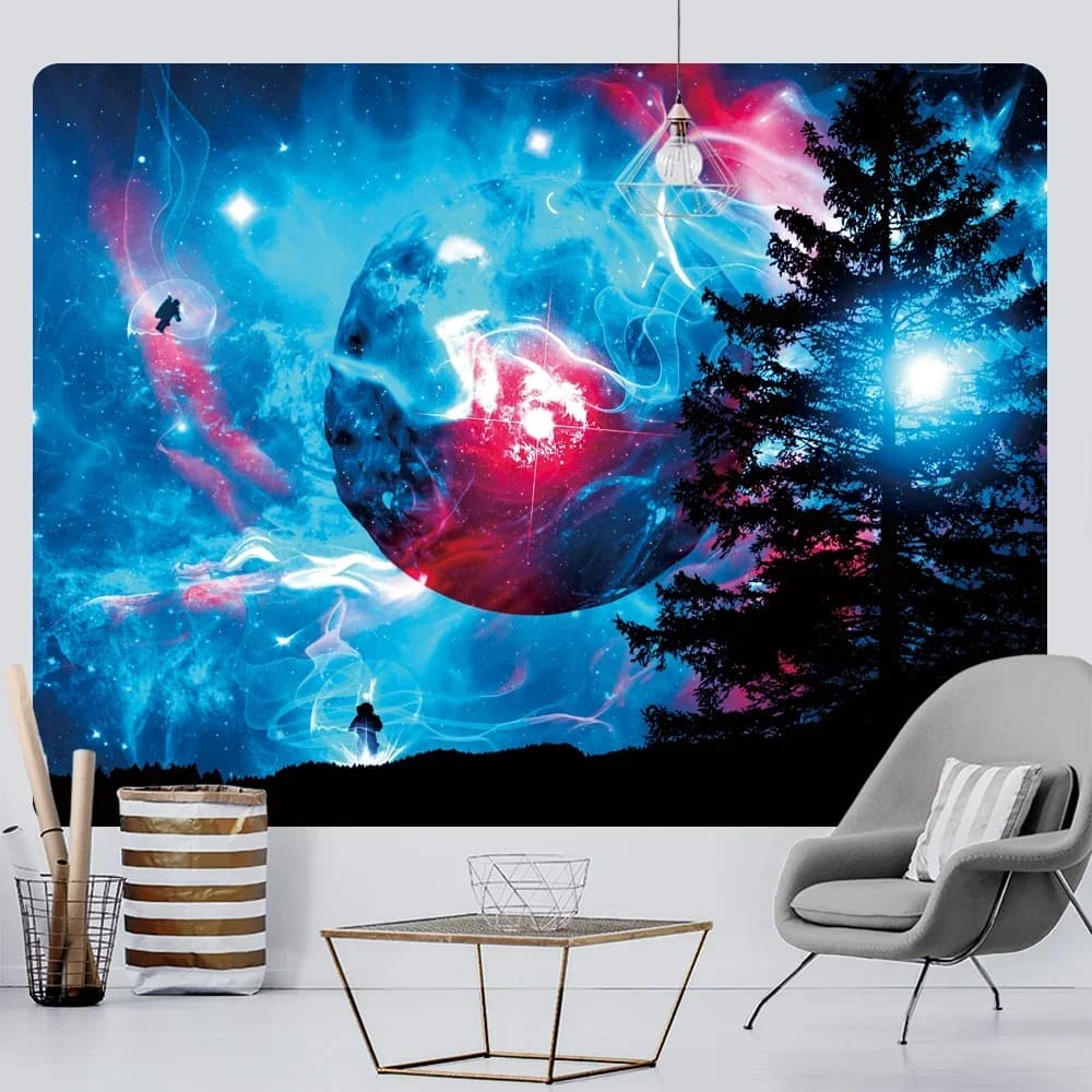 Scene psychedelic decorations for home tapestry hippie mandala hanging wall boho yoga mat room wall decor background fabric