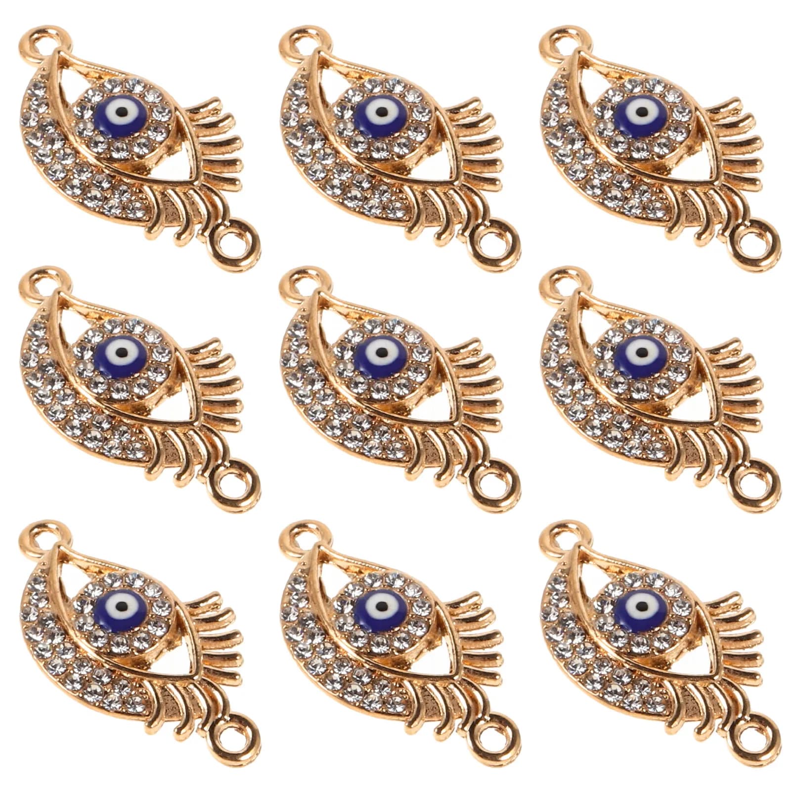 10 Pezzi Ciondoli Creativi a Forma di Occhio Malvagio in Lega, Mini Accessori per Gioielli, per Bracciali e Collane