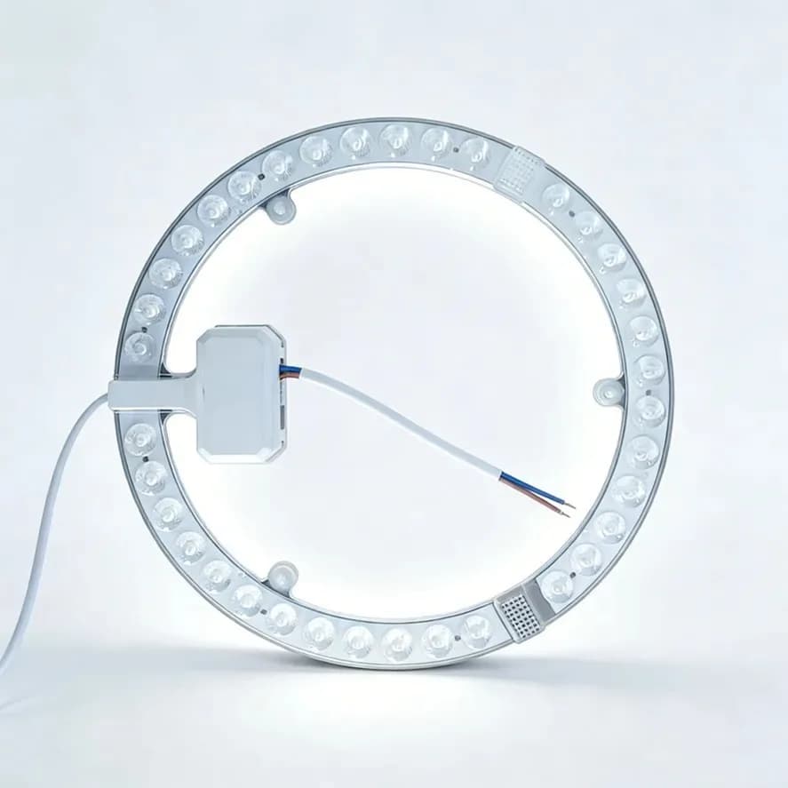 Pannello LED Circolare AC220V-240V, Luce ad Anello 12W 18W 24W 36W, Bianco Freddo, Sorgente Luminosa Circolare per Soffitto