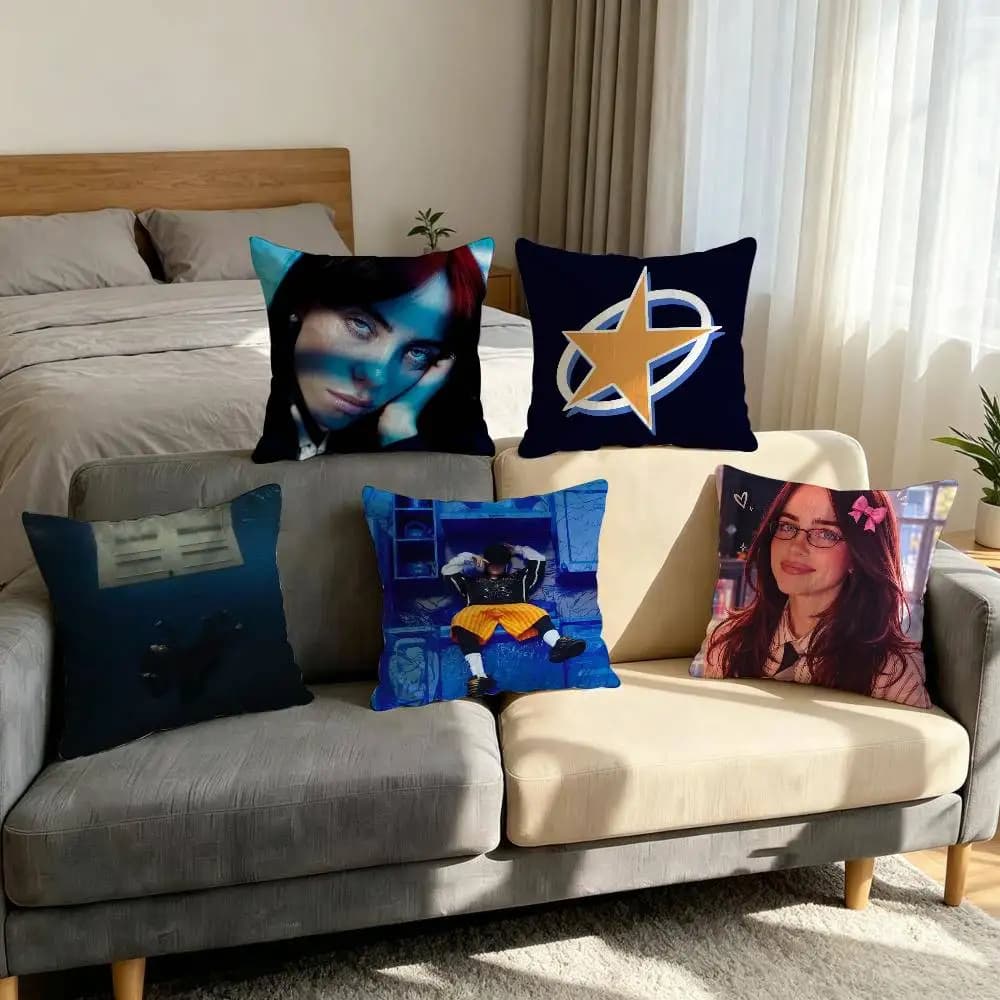 Singer HIT ME HARD soft Comfortable AND B-Billie-ES Pillow Case for Sofa Living Room Home office Decor Protective Covers