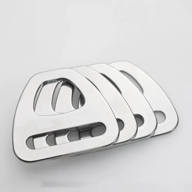 Meetee 2-10P 22/25/38mm 304 Stainless Steel Triangle Adjuster Buckle D Ring Clasp for Backpack Strap DIY Hardware Accessories