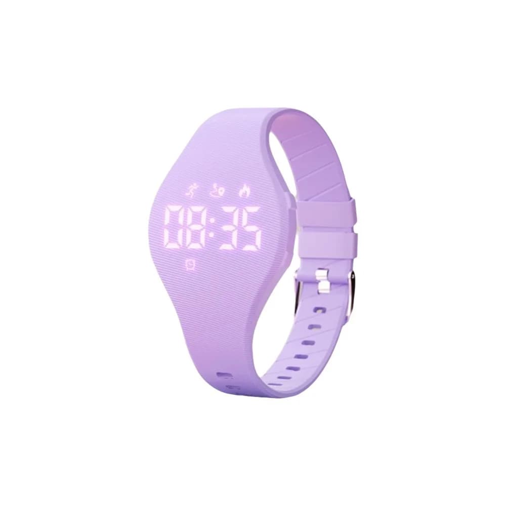 LED Digital Kids Smart Silicone Wristband Waterproof with Running Pedometer Silent Wristband Monitor Vibration Alarm Reminder