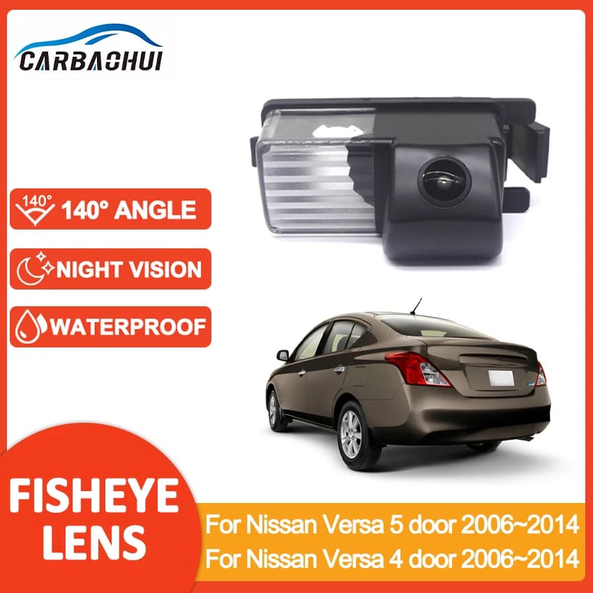 Telecamera posteriore intelligente CCD con traiettoria dinamica per Nissan Versa 5 porte 2006~2014 e Nissan Versa 4 porte 2006~2014
