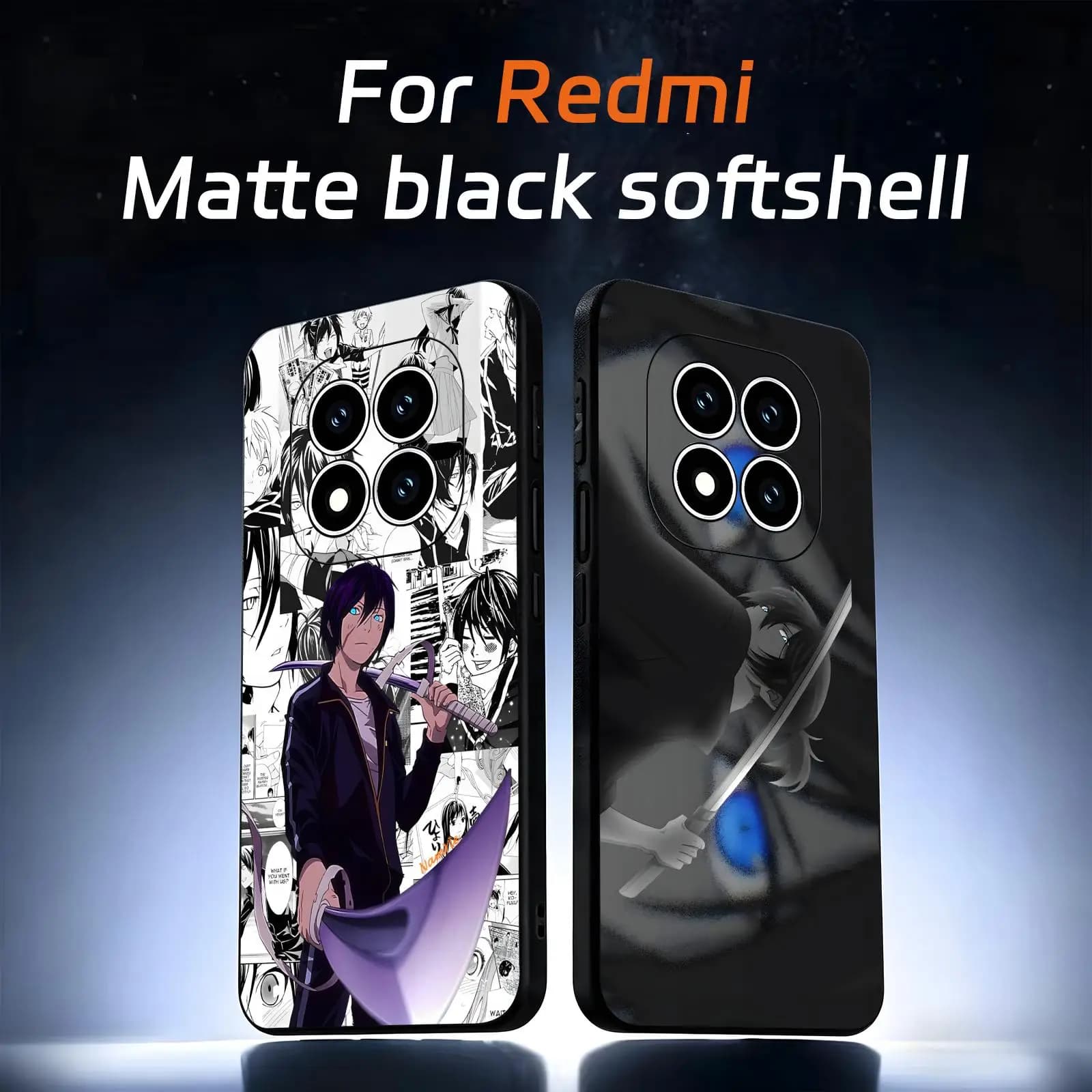 Anime Noragami Phone Case For Redmi Note15 14 13 12 11Pro Plus 5G 14C A3 Soft Black Phone Cover