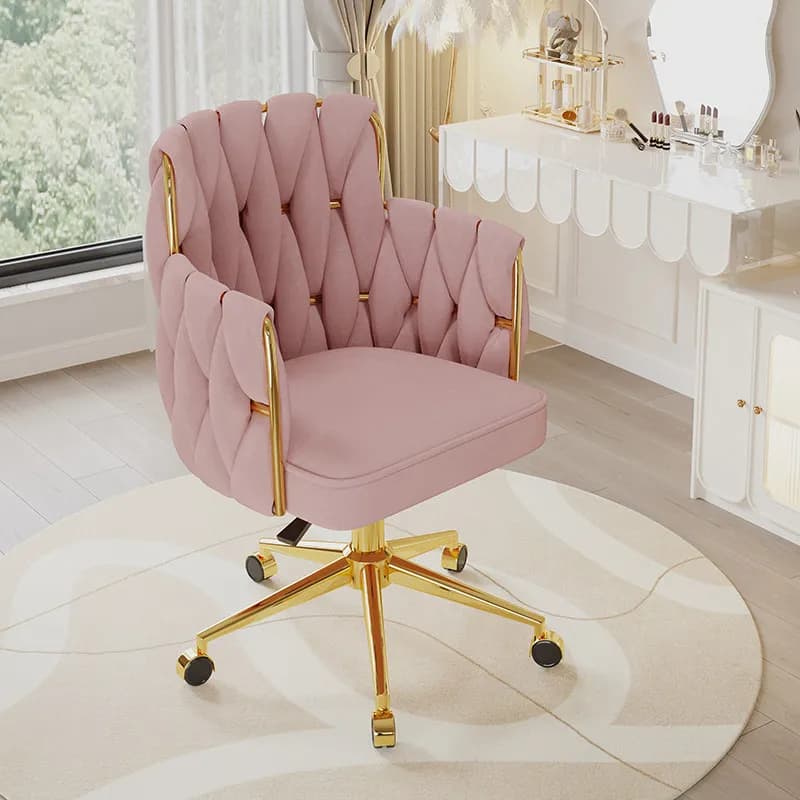 Nordic Handle Office Chair Adjustable Gold Legs Occasional Relaxing Computer Chair Swivel Sillas De Oficina Office Furniture