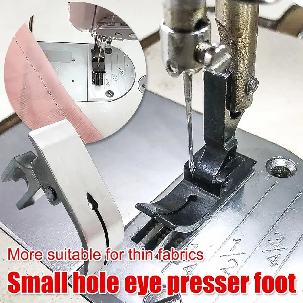 1Pcs Industrial Flat Car Computer Sewing Presser Foot Anti-Jump Thread Carbon Steel Sewing Machine Accessory Black Universal