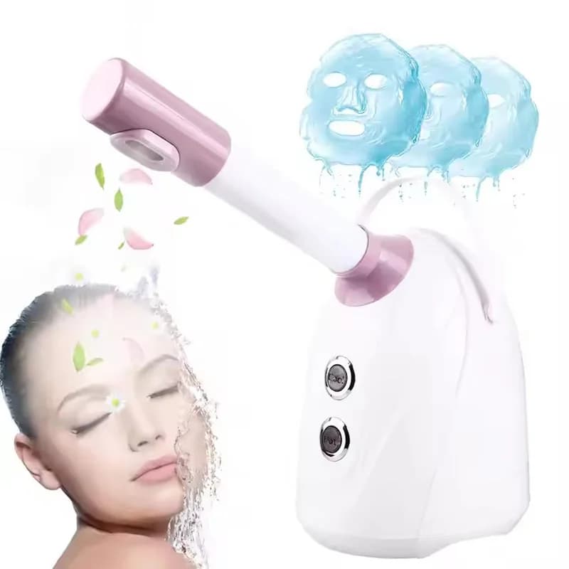 Vaporizzatore Facciale per Uso Domestico e Professionale con Ozono, Vapore Ionico Caldo, Umidificatore, Atomizzatore, Idratante, Detergente, Purificante per i Pori, Strumento per la Cura della Pelle