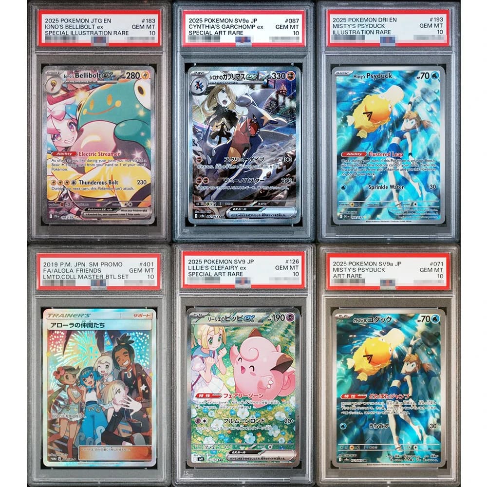 2025 Collezione Ptcg Fai da te Proxy Carta classificata Jtg En Ionos Bellibolt Ex Illustrazione speciale Rara Sv9A Jp 183/087 Gemma Mt 10 Etichetta