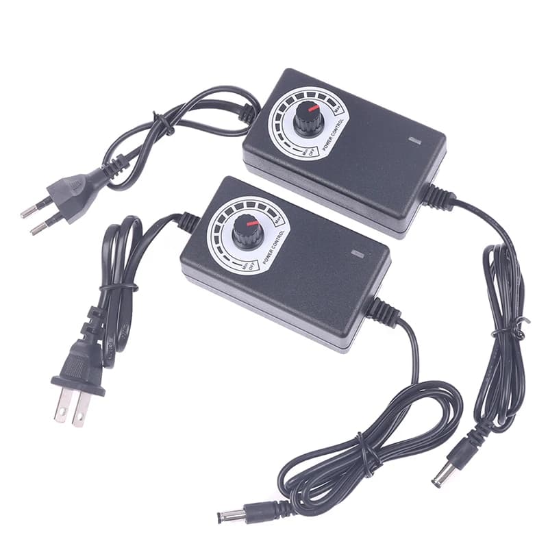 Adjustable 3 12V 2A Power Supply Adapter 24W Converter for LED Light Strip DIY Home Workshop