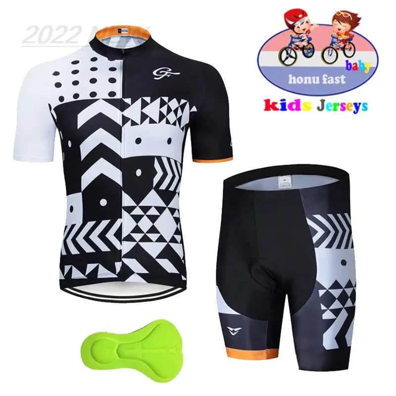 New Cycling Knit for Kids Jumpsuit Shorts Breathable sweater for kids Short sleeve riding suit Sports cycling equipment