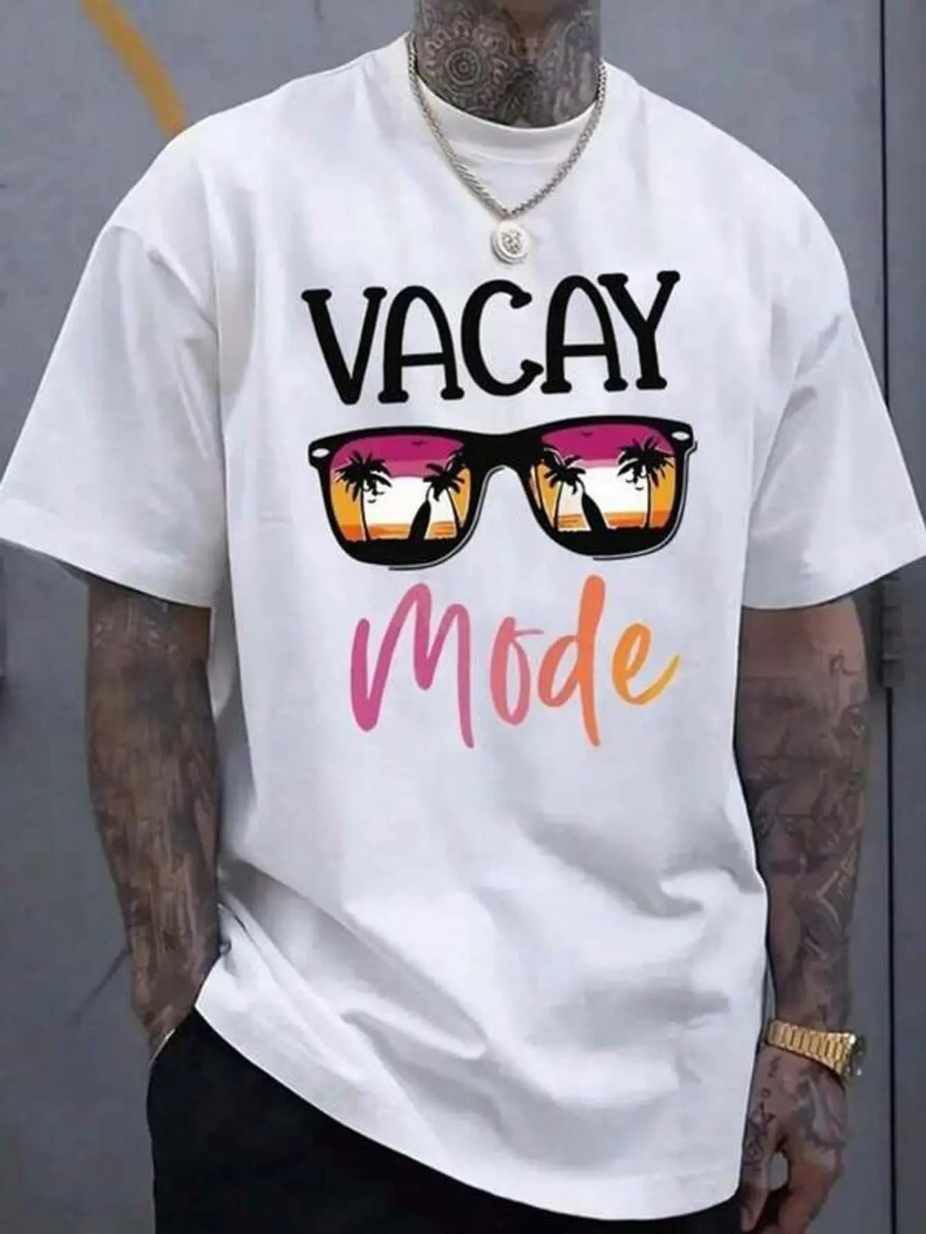 Summer ClothesVacay Mode Sunglasses T-Shirt Men's Casual Comfort T-Shirt,Men Summer Outfits,Men Vacation,Fourth Of July,Juneteenth T Shirt,Men's Summer Clothes,Printed & Shipped In USAshirts