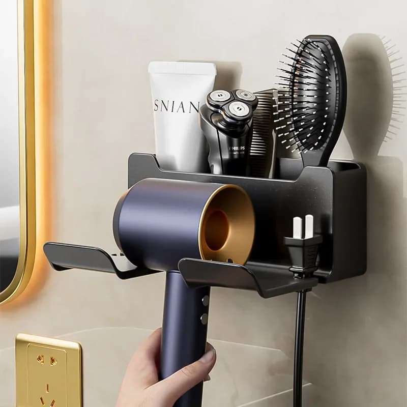 1PC wall hair dryer support for hair plate support for hairdryer wc box support for fan shelf bathroom tool