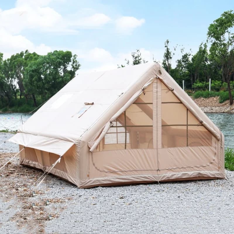 Vendita calda! Tenda gonfiabile da campeggio all'aperto 12.0 con tenda ad aria con porta grande rimovibile per 4 stagioni
