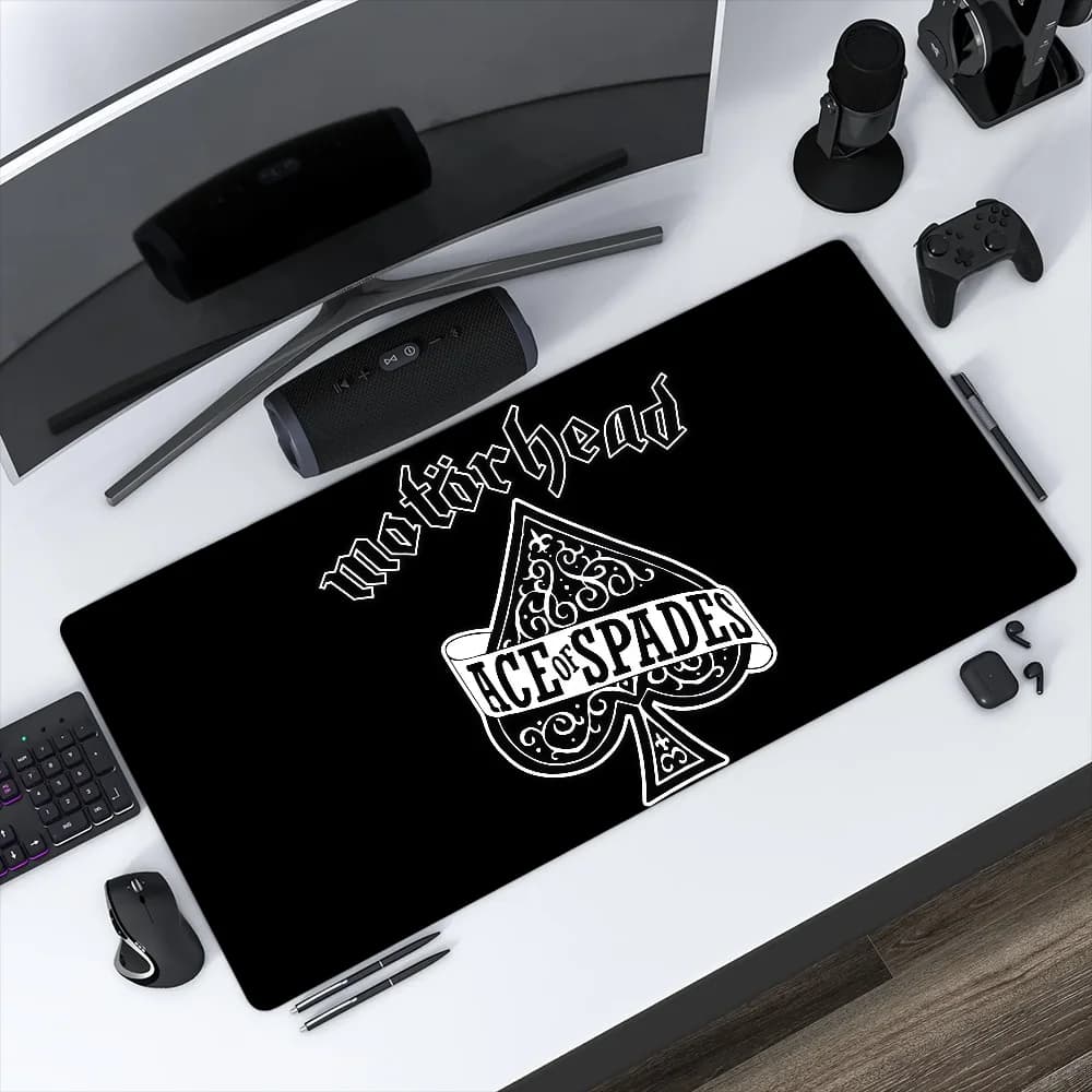 Tappetino per mouse Rock Mouse Pad antiscivolo con bordi rinforzati, per ufficio, studenti, gaming, heavy metal, spesso, grande, per scrivere, M-Motorhead Cushion