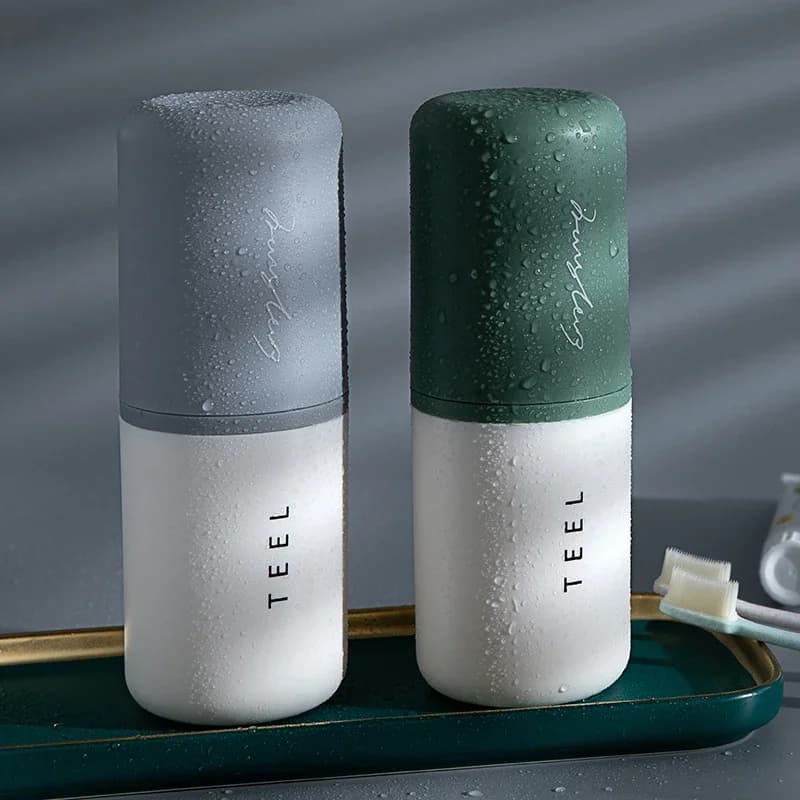1pc scatola portaspazzolino portatile accessori per il bagno scatola di dentifricio custodia per organizer per spazzolino da campeggio da viaggio all'aperto
