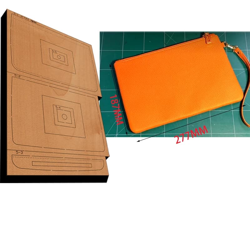 New Japan Steel Blade Wooden Die Zipper clutch bag Wallet Leather Craft Punch Hand Tool Cut Knife Mould sewing leather