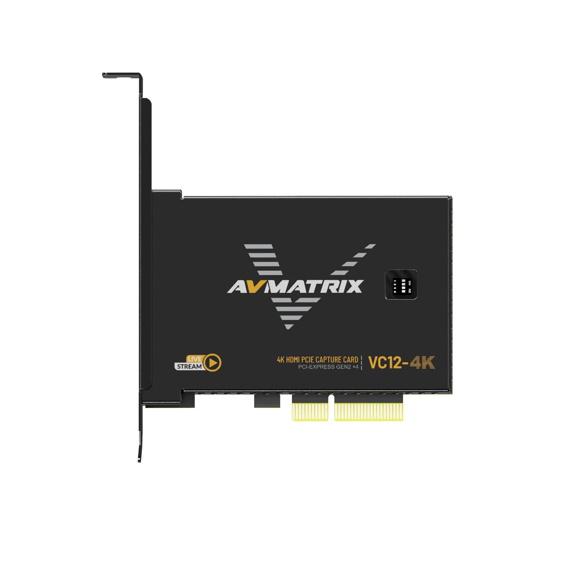 AVMATRIX VC12-4K 4K HDMI 2.0 Loop Out High Bandwidth Ultra Low Latency UHD Recording Gaming Streaming PCIE PCIe Capture Card