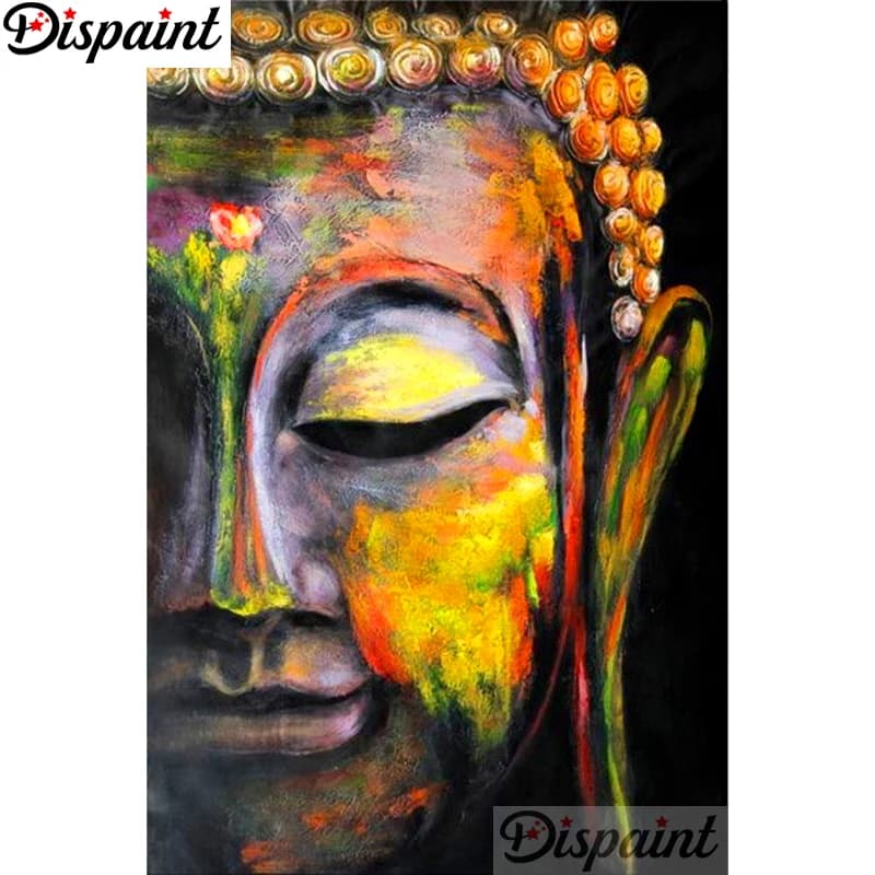 Dispaint Full Square/Round Drill 5D DIY Diamond Painting "Religious Buddha" 3D Embroidery Cross Stitch Home Decor Gift A18908
