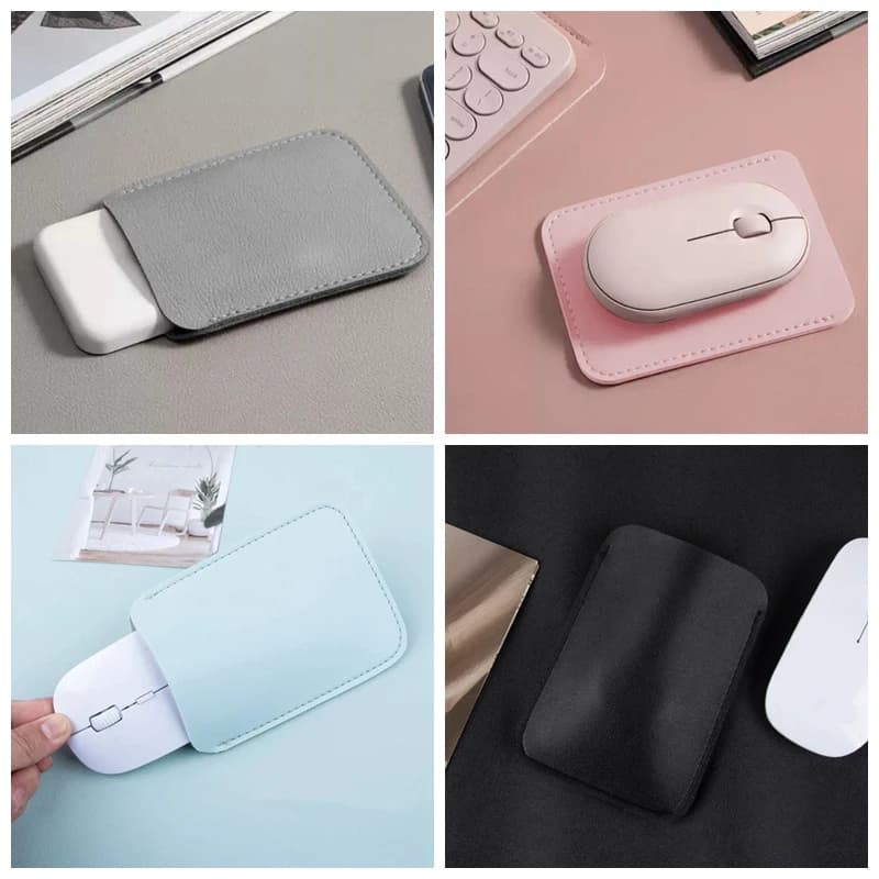 Custodia Protettiva per Mouse Wireless Magic Mouse in Pelle PU Anti-graffio, Borsa Portaoggetti per MacBook e Laptop