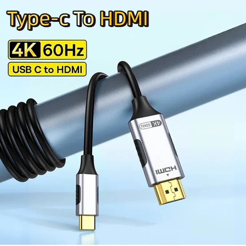 USB C to HDMI 4K 60Hz cable USB type C to HDMI Thunderbolt 3 compatible with MacBook Pro IPad pro Laptop