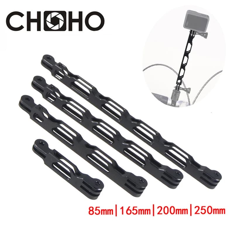For Gopro Accessories CNC alloy extension rod Aluminum stand Selfie Stick helmet arm for Go Pro13 Insta360 DJI Action Camera