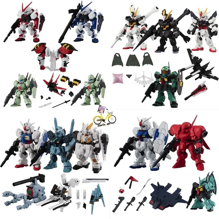 Bandai giapponese autentico modello in scala Gacha Gundam MSE Gundam Heavyarms Ensemble Gundam Astray Mobile Action Figure giocattoli