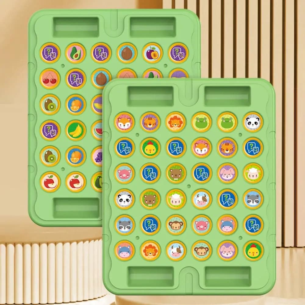Gioco da tavolo portatile per animali/frutta Reversi Focus Training Giocattolo educativo Flip Scacchi Gioco di memoria Puzzly Toy Giochi di battaglia