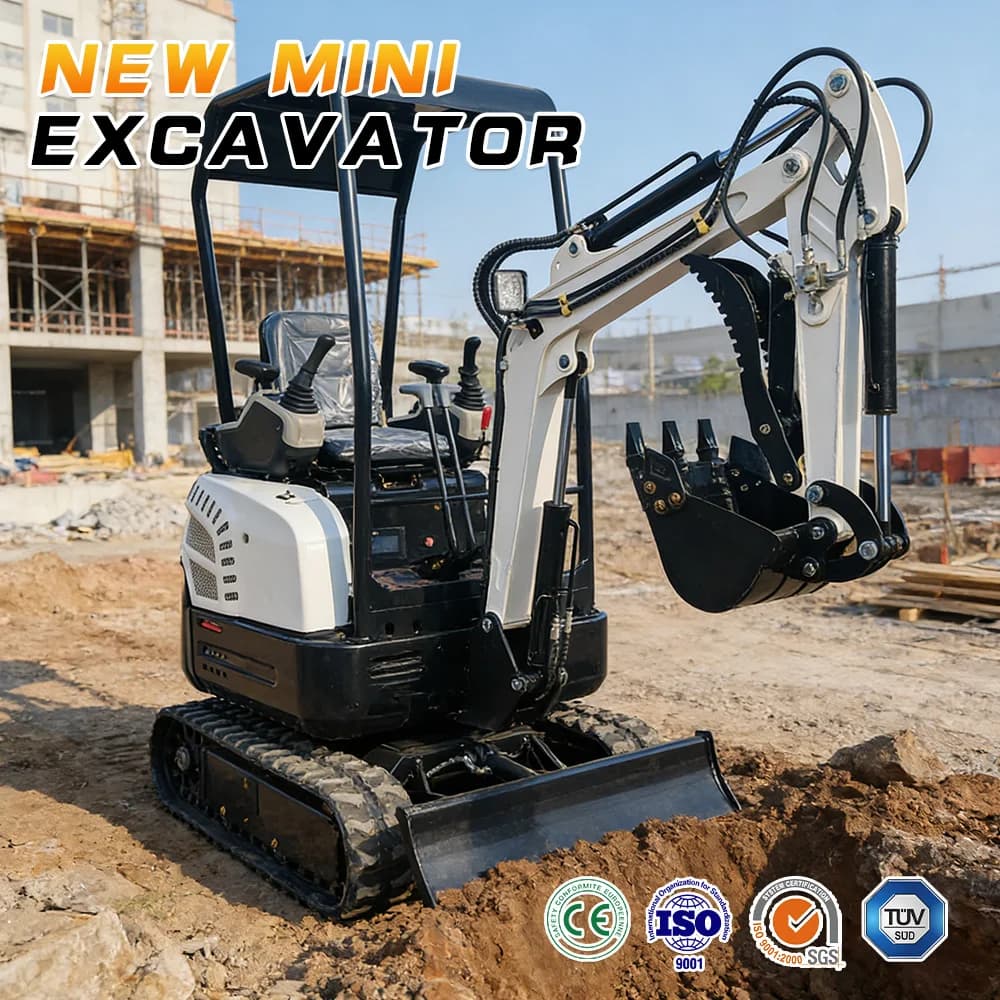 2 Ton Mini Excavator EPA Euro 5 Standard Hydraulic Digger With Closed Cab For Construction Small Excavator For Kubota Engine