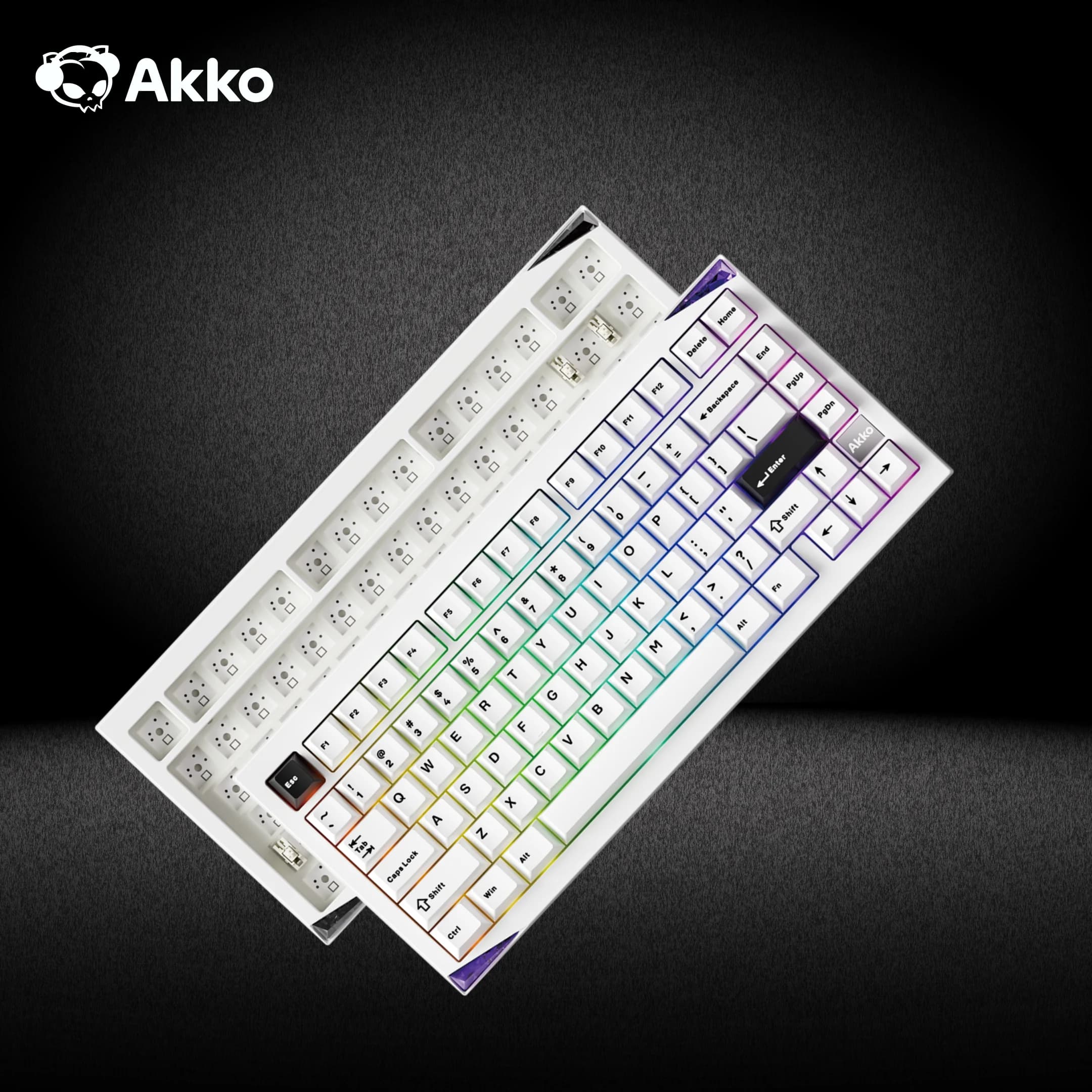 Akko Mechanical Keyboard/Barebone Kit Mineral 01 VIA 75% ANSI Aluminum RGB Hot-swappable Tri-mode Wireless Custom Keyboard/Kit